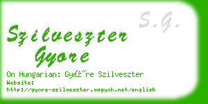szilveszter gyore business card